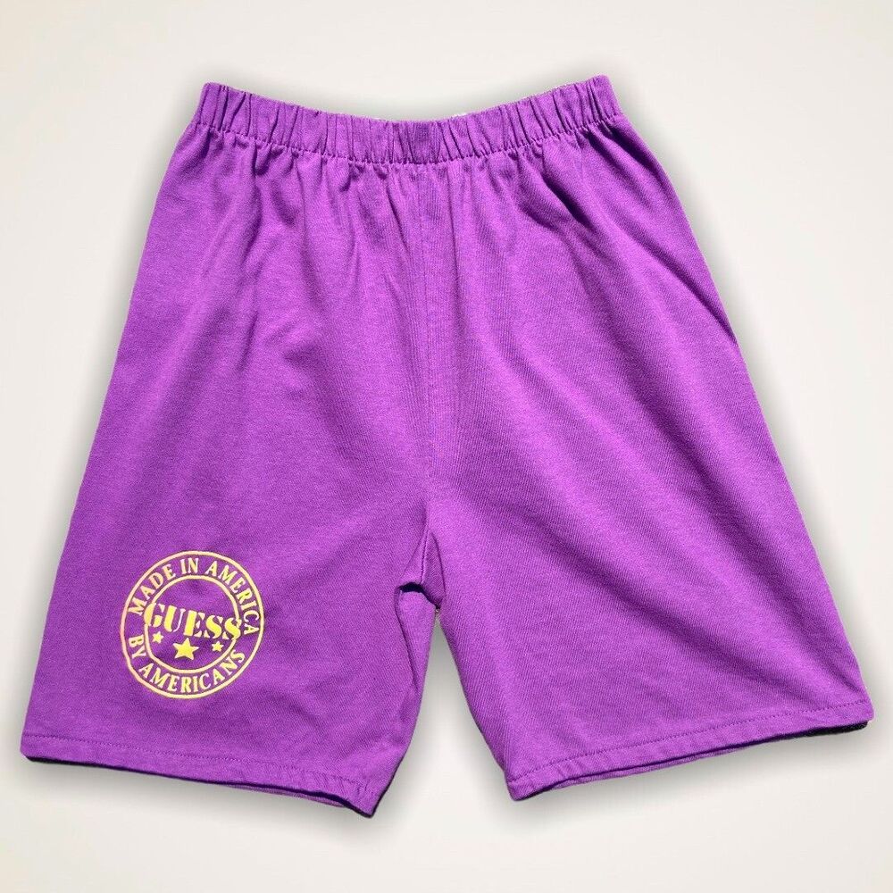 Guess Shorts Purple Bermuda Elastic Waistband Alternative Retro Y2K 90’s Sz M